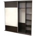 Dormitor Laguna cu pat 140x200 cu 2 sertare Wenge cu Vanilie